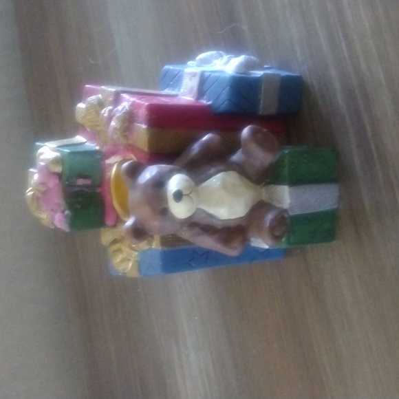 Bear Candle Holder With Santa Candle, Christmas Decor - Picture 2 of 10